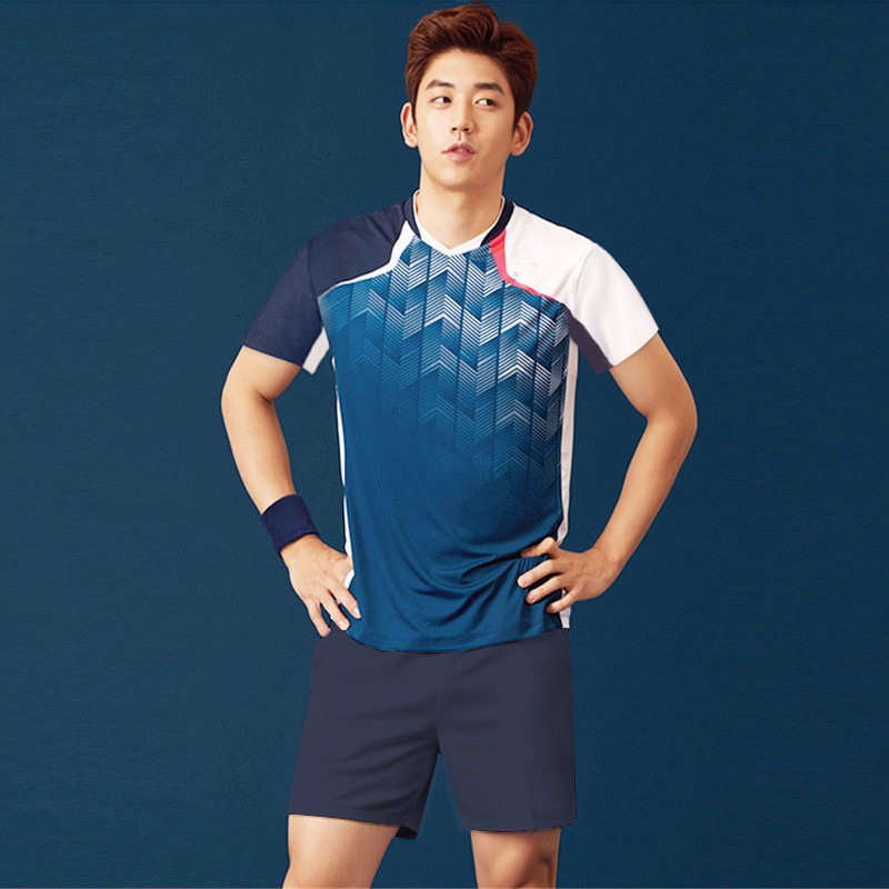 2019韩版羽毛球服男女款短袖上衣夏季速干网球俱乐部比赛服1815