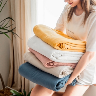 无印天竺棉被套全棉宿舍单件床单纯棉床笠枕套学生良品床上用品