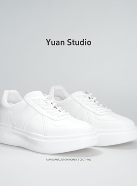 【YUAN】(巨轻）小白鞋X1035091-C31跟高4cm半码拍大