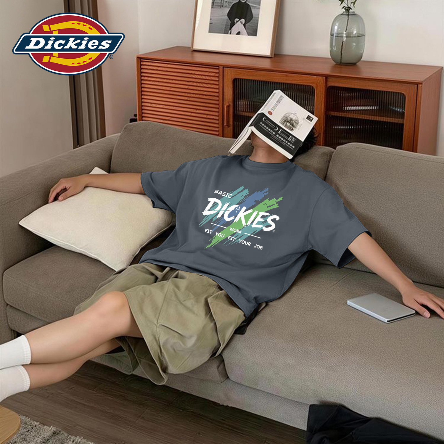Dickies美式纯棉重磅短袖T恤男2026夏季新款宽松大码男士夏装半袖