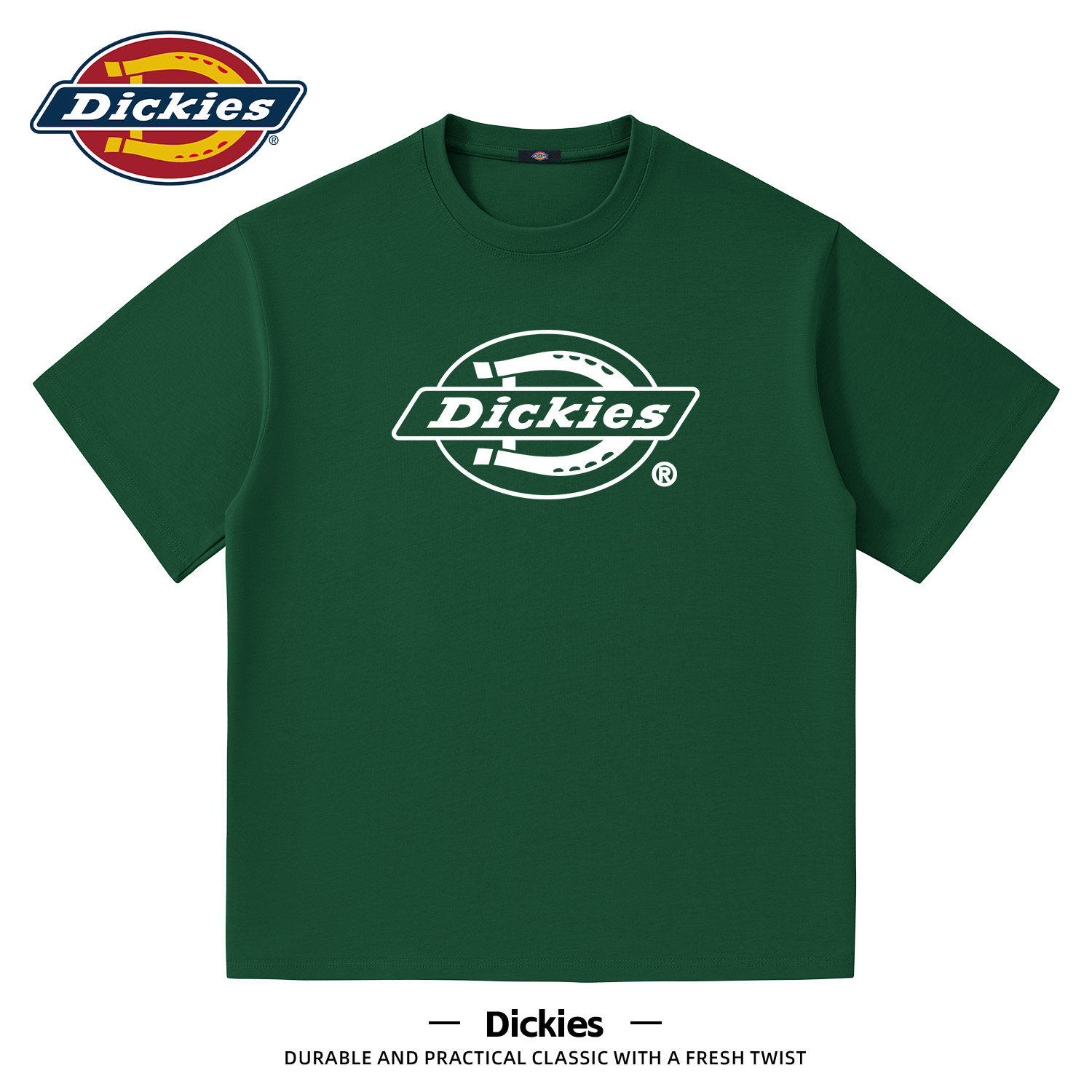 Dickies纯棉短袖T恤墨绿色纯棉