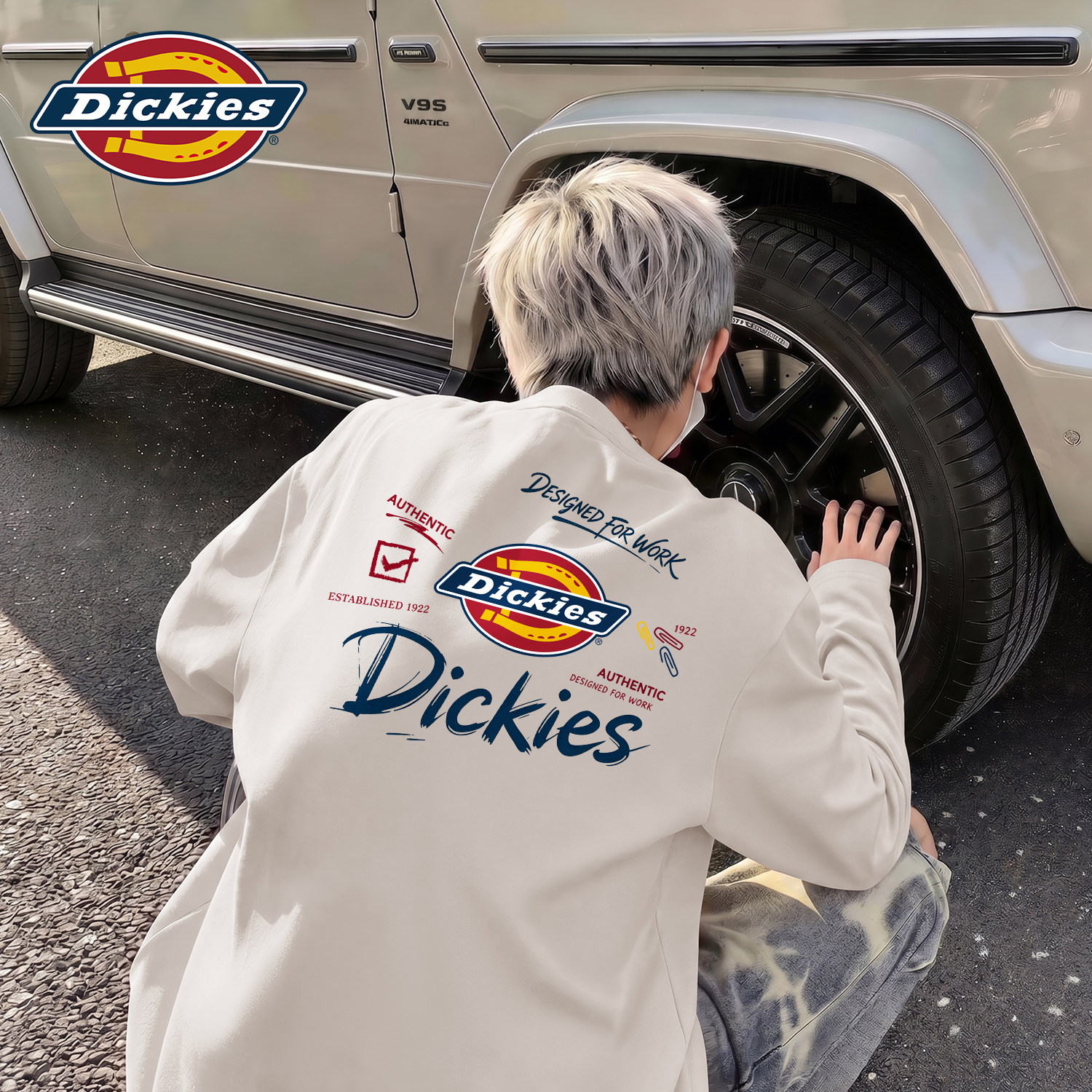 Dickies美式休闲风长袖T恤男2026秋季新款情侣宽松潮牌印花打底衫