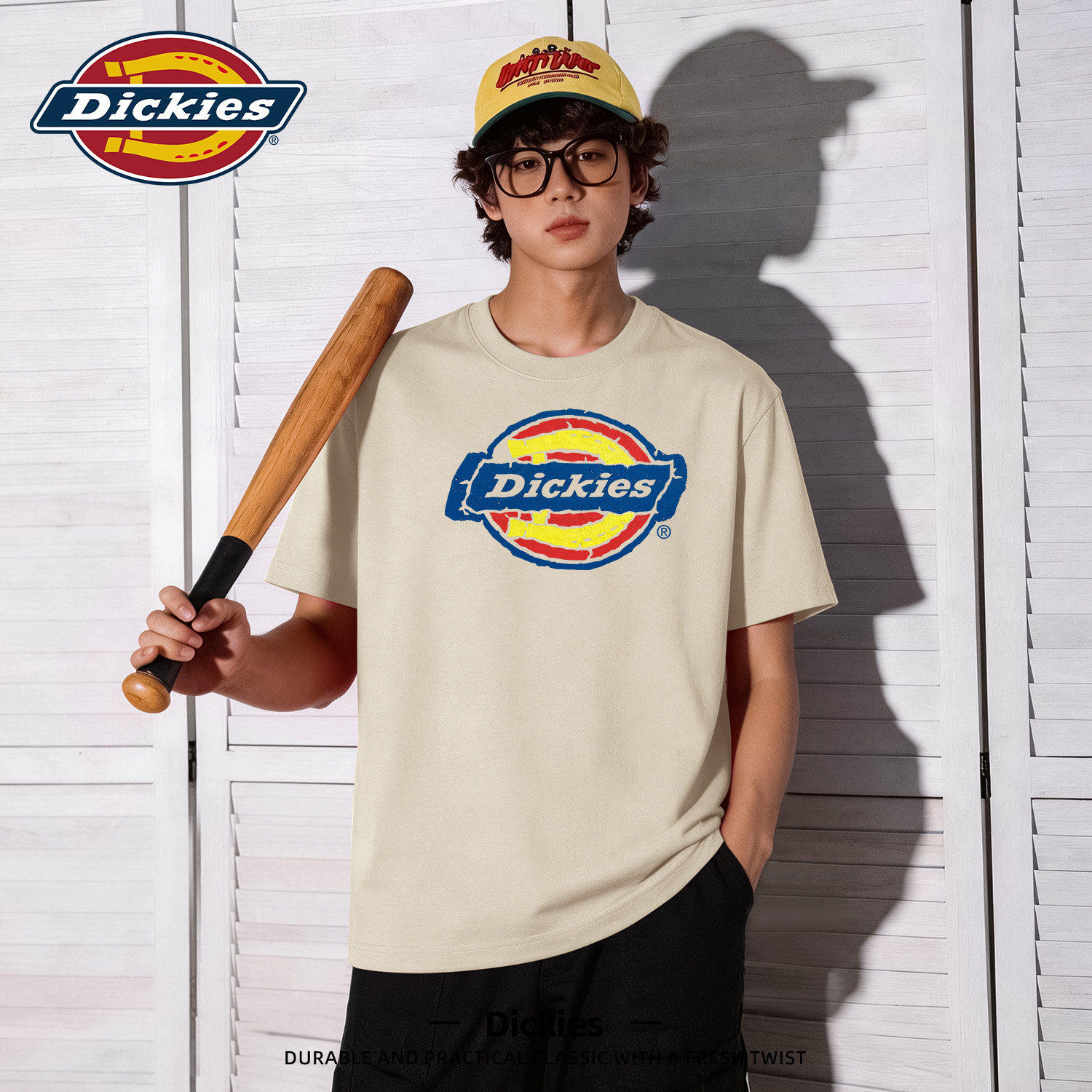 Dickies重磅纯棉短袖T恤男女同款2026新款夏季上衣基础款半袖男生
