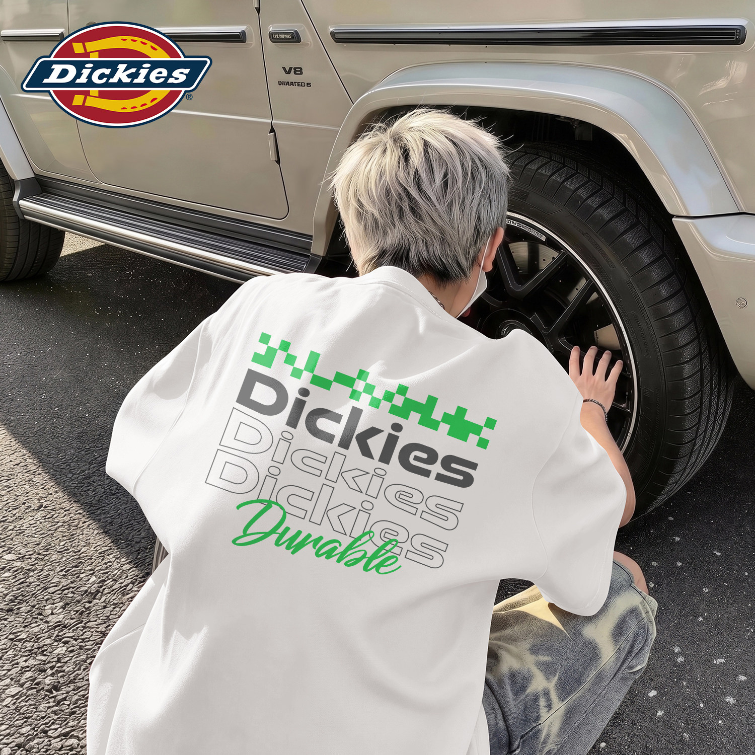 Dickies美式潮流印花短袖T恤男款2026新款夏休闲百搭圆领白色上衣