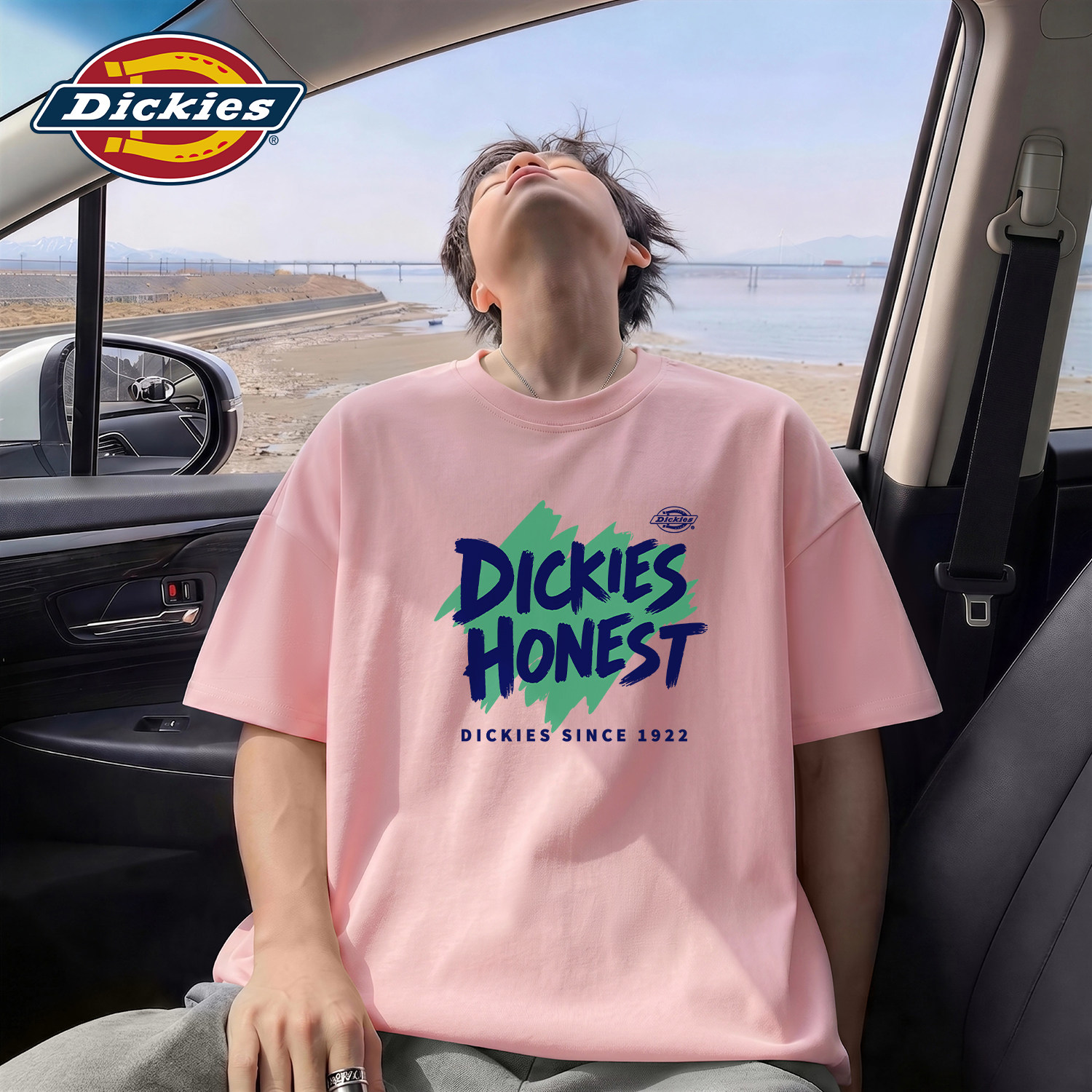 Dickies重磅纯棉短袖T恤男款美式青少年夏装衣服男宽松休闲半袖男