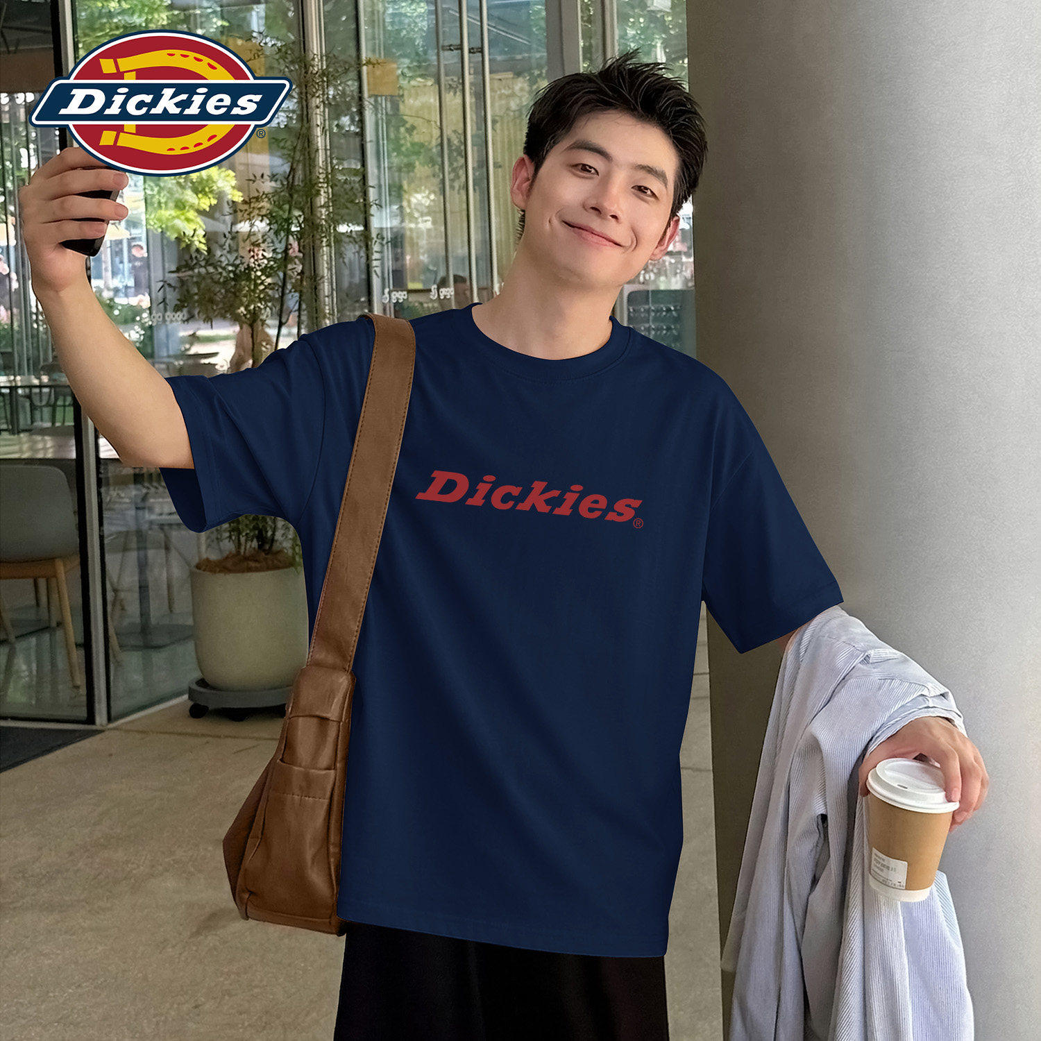 Dickies纯棉短袖T恤男款2026新款夏季宽松大码青少年百搭潮牌上衣