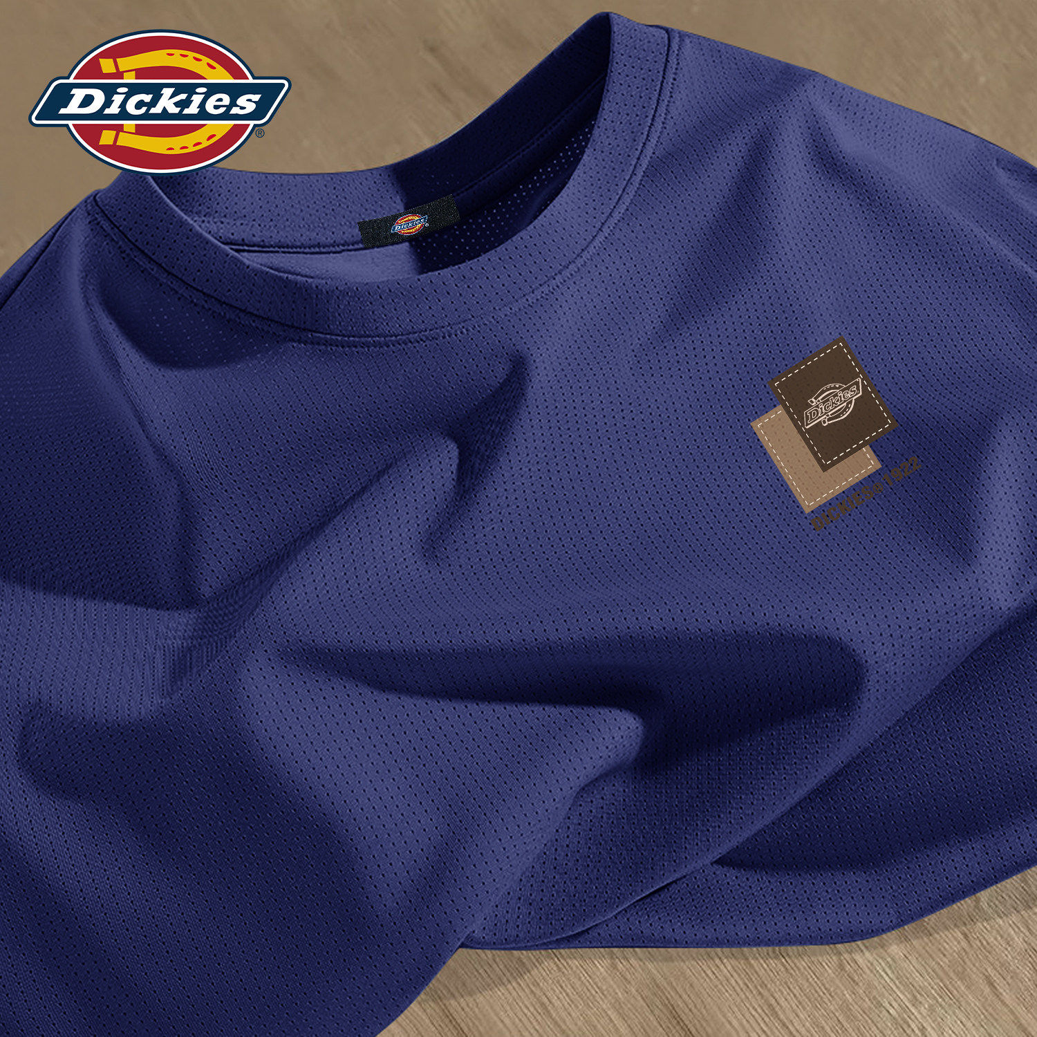 Dickies冰丝薄款短袖T恤男士网眼速干衣2026新款夏季运动健身男装