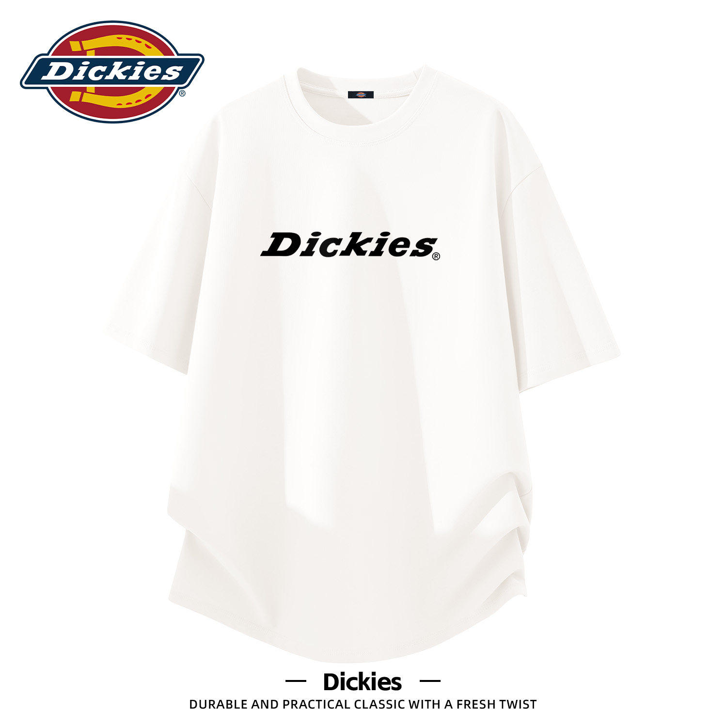Dickies青少年美式短袖t恤男女2026新款夏季纯棉大码半袖休闲上衣