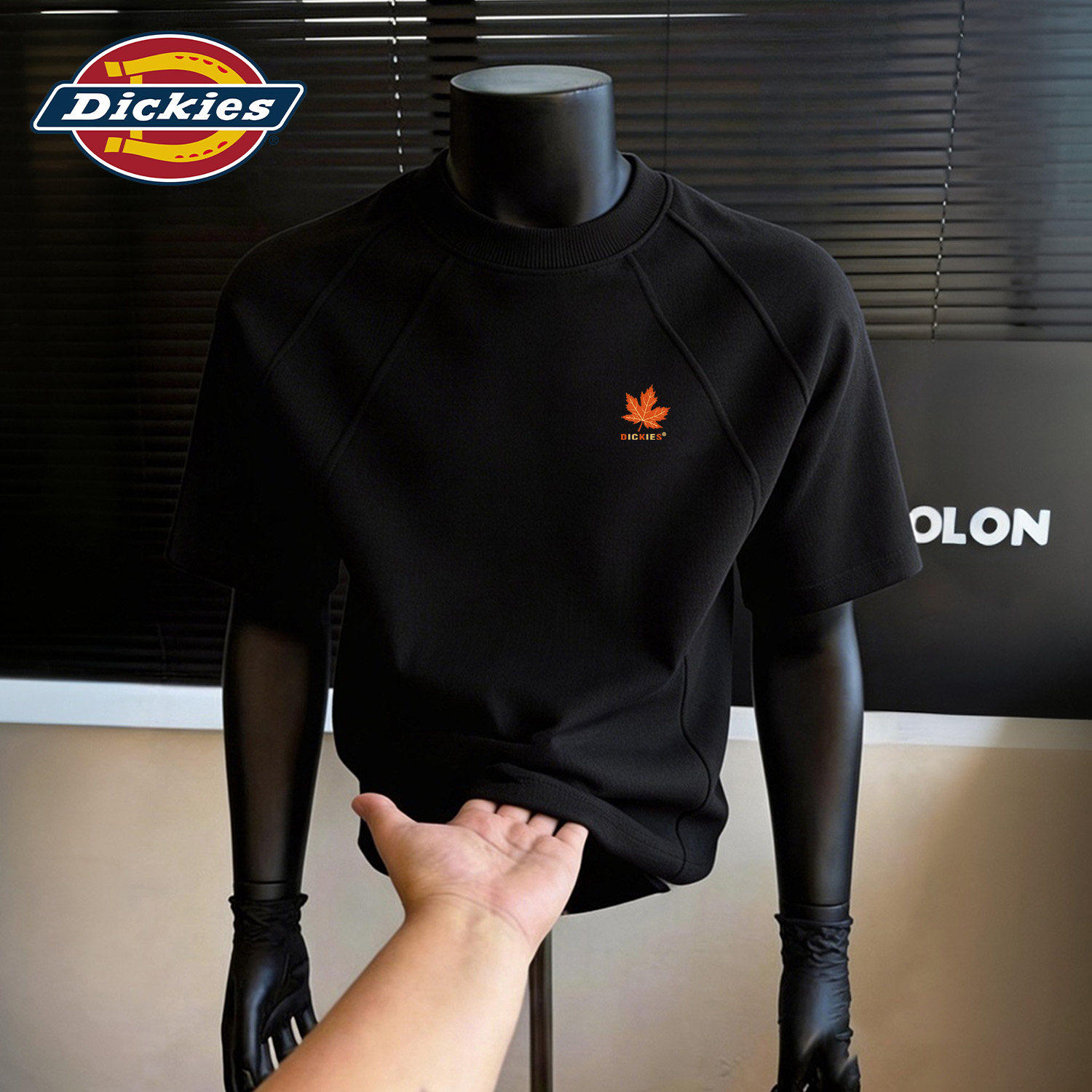 Dickies男士解构款短袖T恤黑色