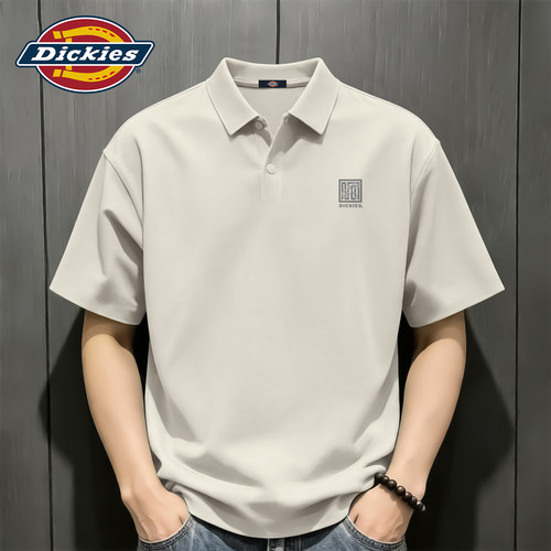 Dickies男士华夫格POLO衫冰丝无痕凉感2026夏季新款短袖翻领T恤男