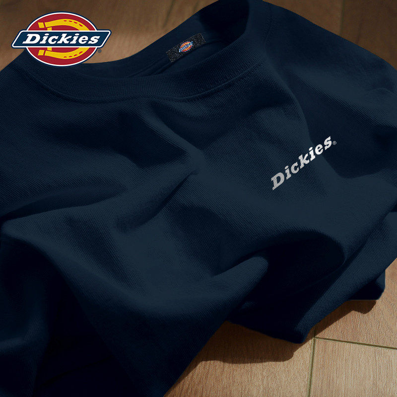 Dickies纯棉短袖T恤男款藏青色2026新款夏季学生半袖衣服男夏装潮