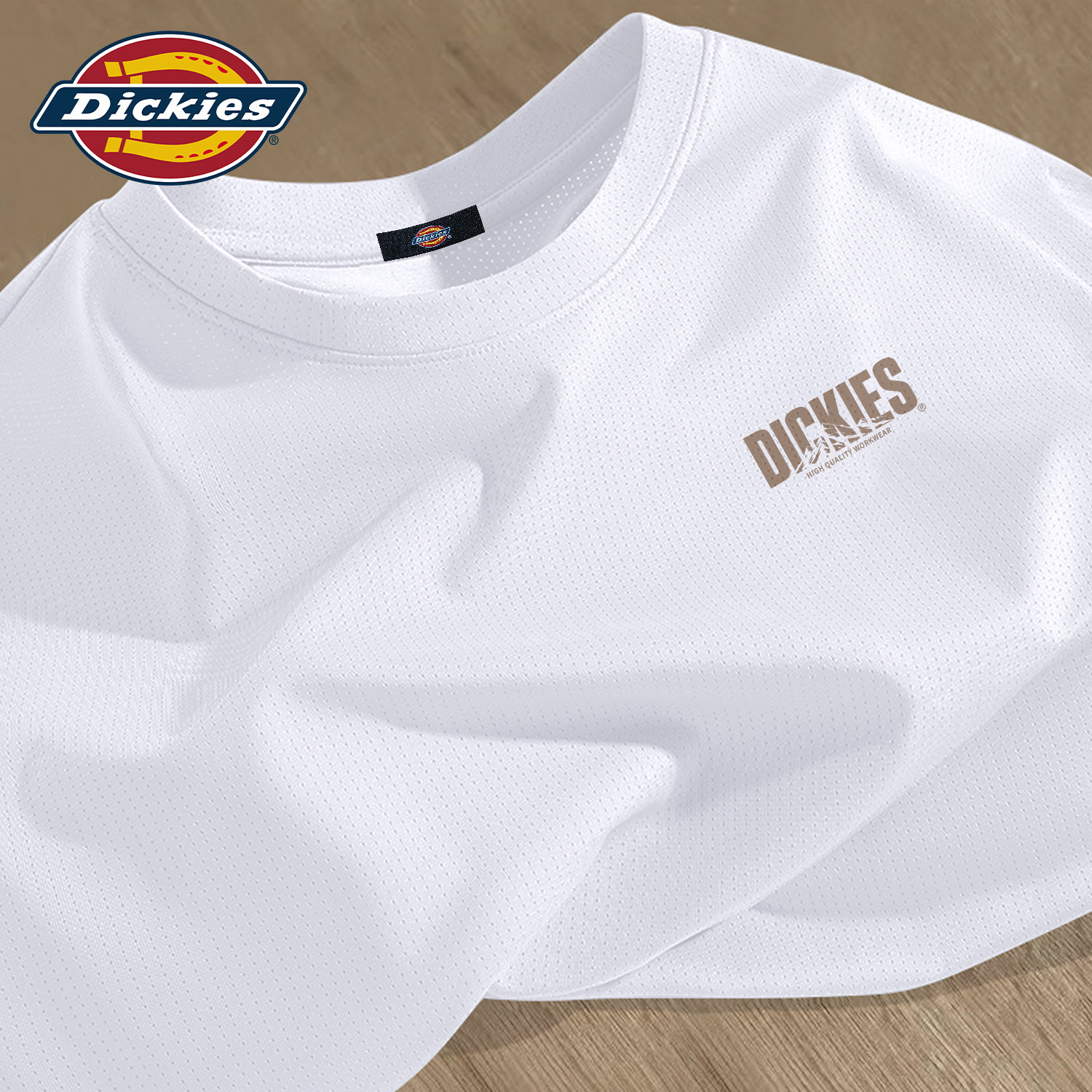 Dickies冰丝网眼T恤男款夏薄款凉感透气休闲上衣印花宽松打底短袖