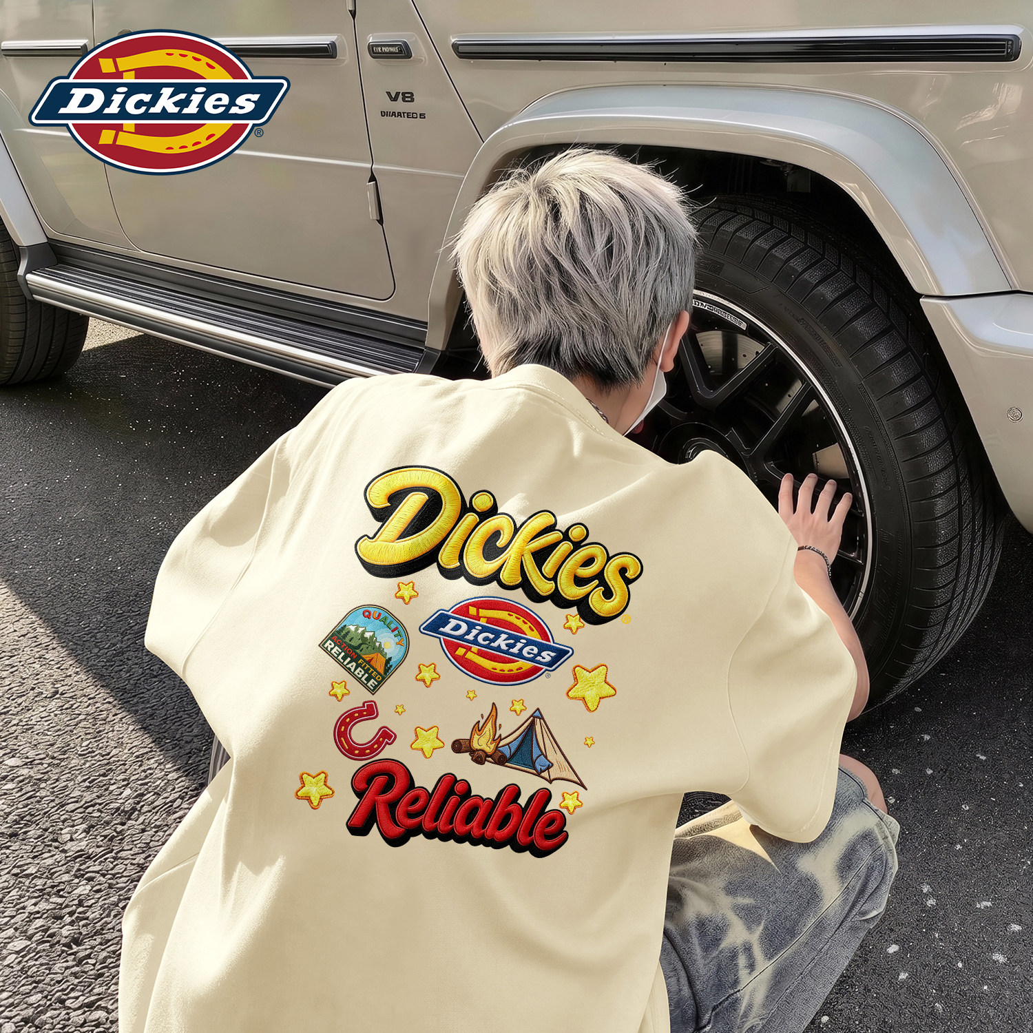 Dickies美式短袖T恤男款大码宽松重磅纯棉夏季街头风衣服男士上衣