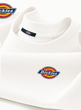 Dickies短袖t恤男生白色纯棉2026新款夏季男士上衣体恤青少年半袖