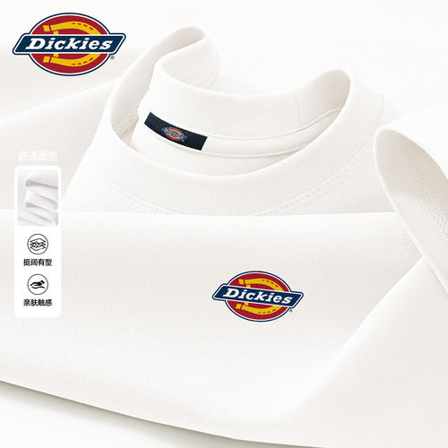 Dickies短袖t恤男生白色纯棉