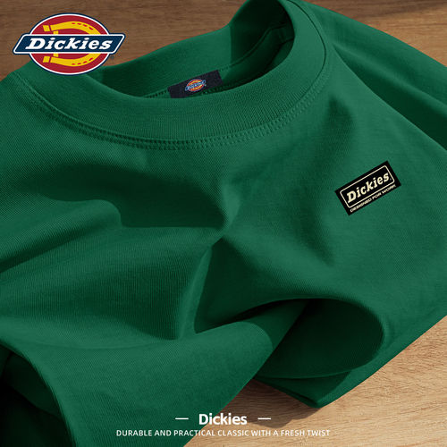 Dickies墨绿色纯棉短袖T恤