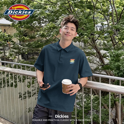 Dickies翻领短袖POLO衫男生夏季休闲上衣通勤商务男士半袖衣服潮T