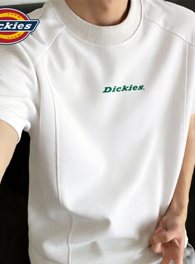 Dickies美式重磅短袖T恤男白色夏季健身运动休闲上衣设计感半袖男