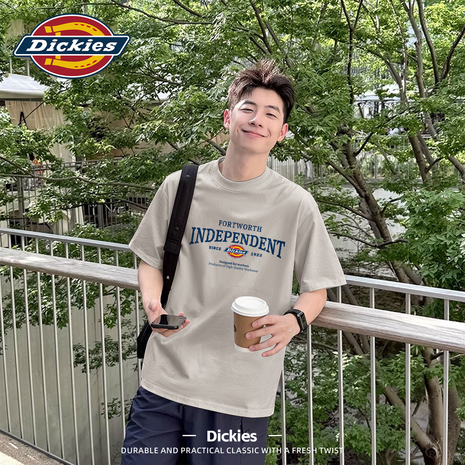 Dickies男生纯棉短袖t恤重磅美式休闲上衣夏季潮流时尚ootd衣服男