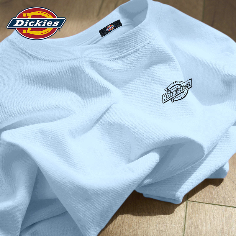 Dickies短袖T恤男款2026夏季新款纯棉LOGO印花圆领上衣男生五分袖