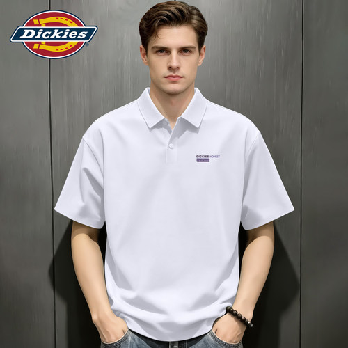 Dickies冰丝短袖POLO衫男2026新款夏薄款翻领凉感T恤潮流印花上衣