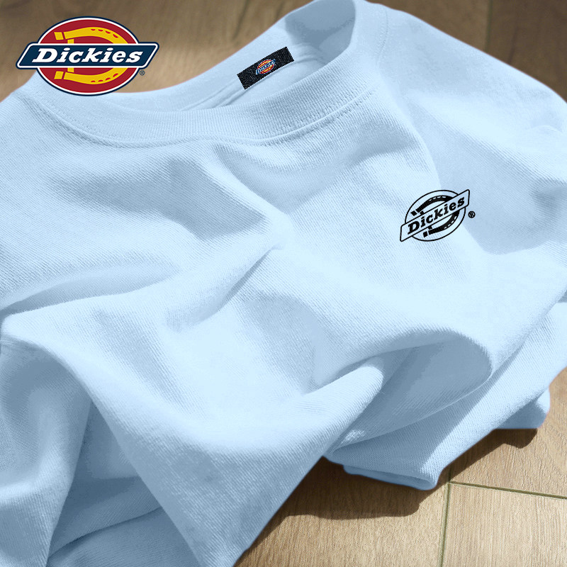 Dickies短袖t恤男蓝色2026新款纯棉重磅半袖男宽松潮牌印花衣服男