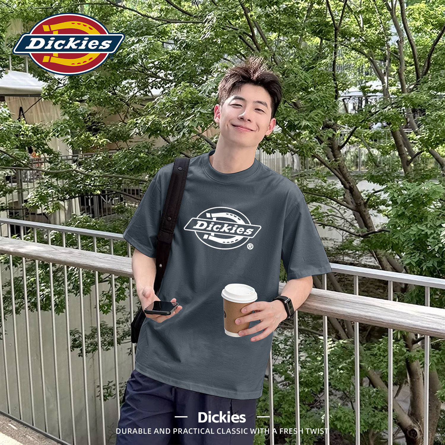 Dickies短袖T恤男款纯棉圆领夏季上衣2026新款学生夏装衣服半袖男