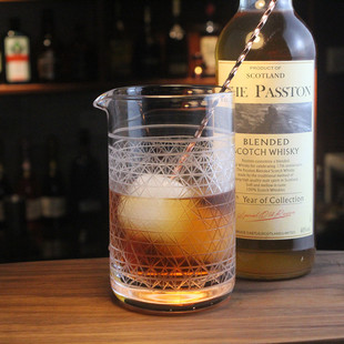 日式手工刻花调酒搅拌杯 调鸡尾酒混合杯 酒吧调酒杯mixing glass