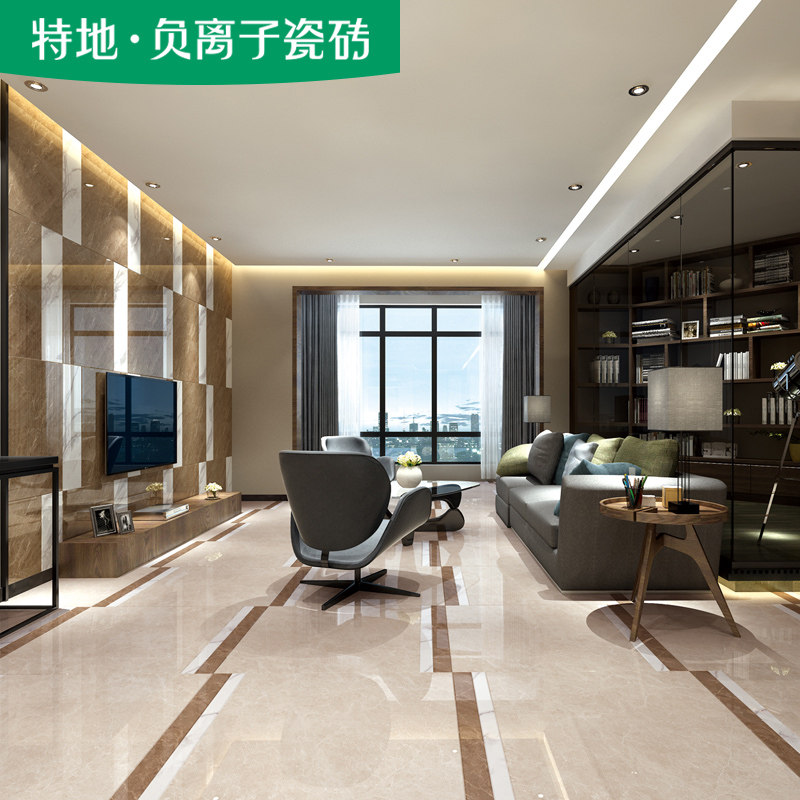 特地 负离子大理石瓷砖800x800客厅全瓷背景墙地板砖简约现代墙砖