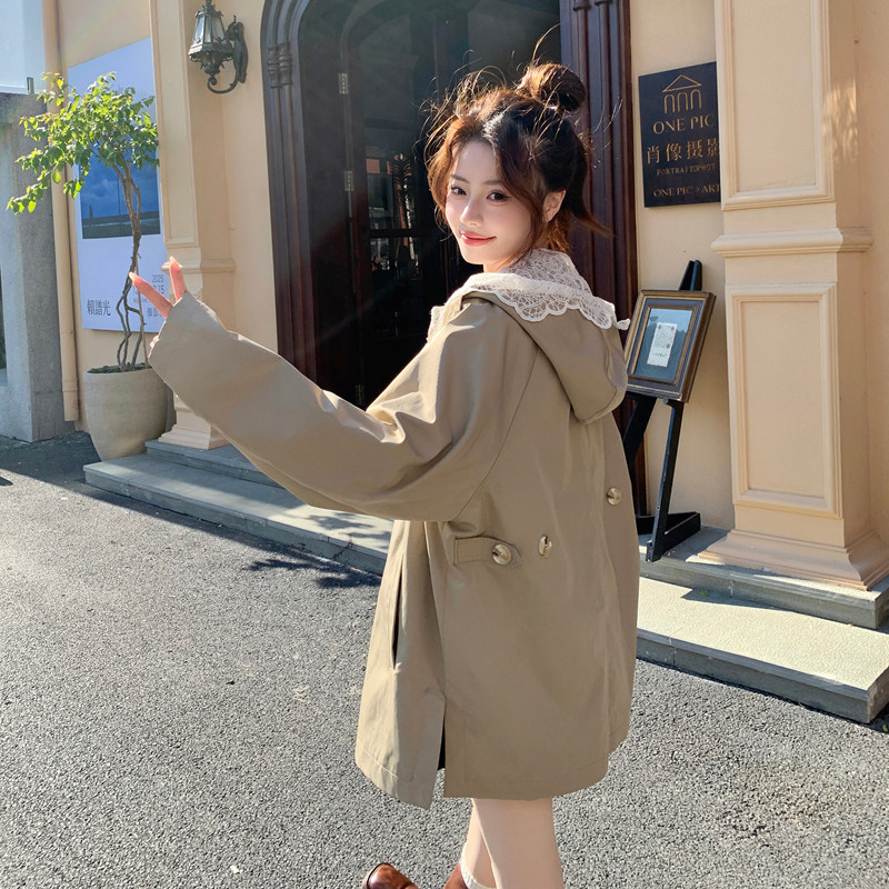 【大货已出】新款数据好卡其蕾丝韩系风衣5007-p155-k238,商品下架区,浙宝079