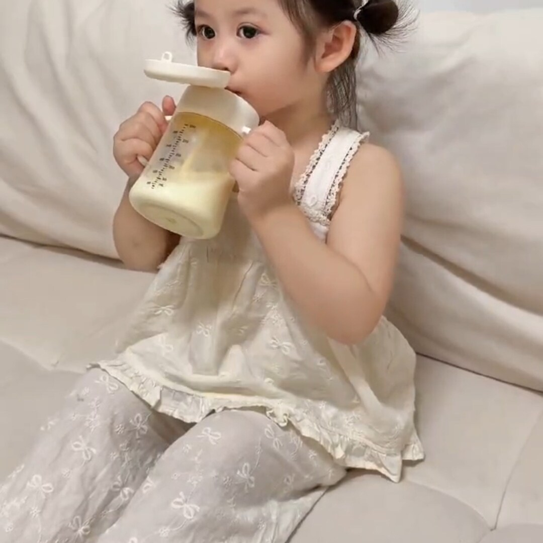 夏季新款女童可爱蝴蝶结无袖上衣搭配宽松九分裤两件套外出服