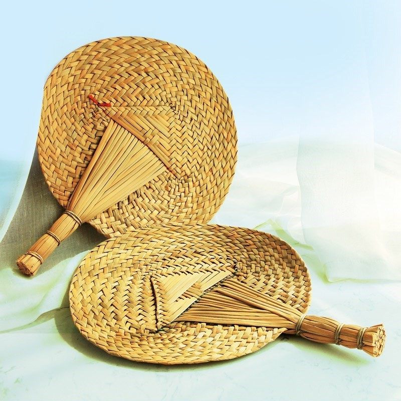 Japan Pure handwork Rattan Straw Cattails Pushan Folding fan Feather Japanese tradition Pushan Summer Pucao weavein the Home Daily , Fan/Mini Fan/Fitting/Ice pad/Ice stickers , Fan  category - from Buy2taobao.com to provide professional Taobao agent buy service