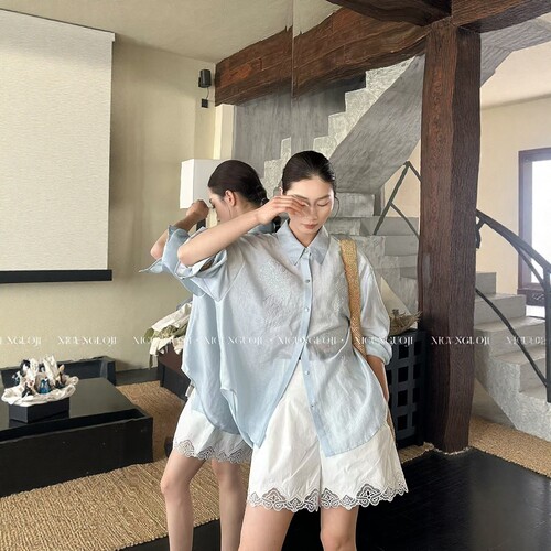 慵懒松弛感长袖宽松休闲衬衫初秋