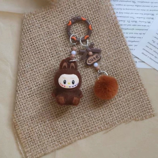 新款手工卡通创意labubu拉布布书包少女汽车挂件学生可爱钥匙扣