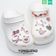 面智必星装 新款 饰 花鞋 扣可爱卡通女生鞋 卡骆驰crocs洞洞鞋 金属鞋