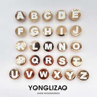 2024新款Crocs配饰正品洞洞鞋鞋花 英文金属字母鞋扣卡骆驰智必星