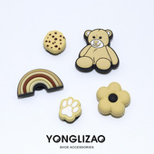 饰扣花可拆卸配件鞋 装 扣可爱创意搭配DIY布偶熊 卡通洞洞鞋 新款