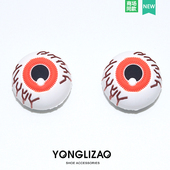 洞洞鞋 花 鞋 新款 饰立体眼球鞋 花正品 上卡通装 扣配件智必星 Crocs鞋