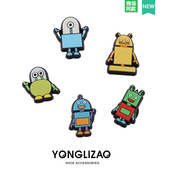 花鞋 配饰鞋 上装 饰扣卡通机器人鞋 饰品 新款 扣配件趣味百搭鞋 洞洞鞋