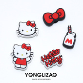 扣可爱创意搭配DIY 新款 饰扣花可拆卸配件鞋 装 KT猫 卡通洞洞鞋