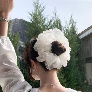 大肠发带韩国发带好看网纱波点蓬松发圈2026新款 大肠发圈 超仙法式