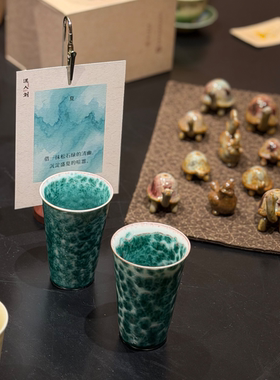 非遗‘泥人刘’长沙铜官窑陶瓷咖啡杯茶杯可乐杯可乐同款 伴手礼