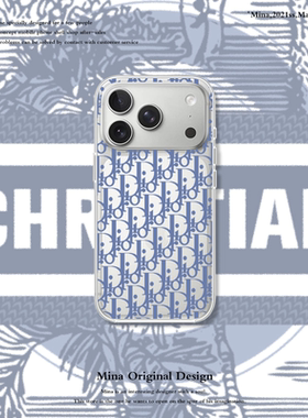 大牌iphone17pro手机壳透明蓝适用苹果16promax软潮女15PorMax迪奥14pmax奢侈ins风透明13软全包防摔Air壳Dio