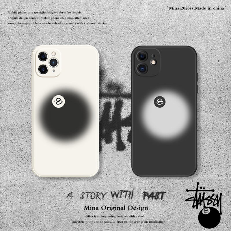 iPhone液态硅胶潮牌stussy手机壳
