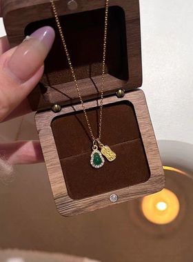 小红书爆款新中式镶钻葫芦项链女复古轻奢时尚百搭锁骨链一件代发