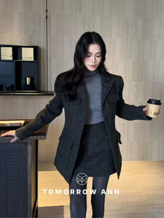 百搭ins收腰多口袋外套 十三行正版 时髦时尚 新款 半身裙女 2025冬季