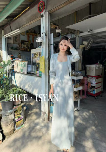 洋气时尚 韩版 纯色针织背心 短款 女 RICE正版 针织开衫 2026春夏新款