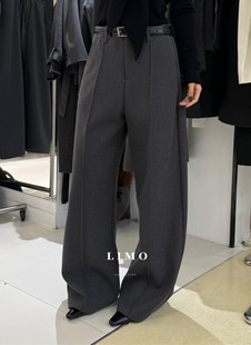 2025冬季 百搭ins高腰加绒直筒休闲裤 新款 洋气时尚 韩版 十三行正版