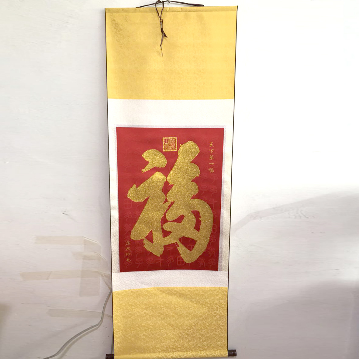 2023新款  丝绸挂画 无纺布挂历 福字挂轴 康熙挂福 台历定做包邮