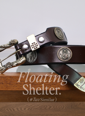 【实拍】ERD忧郁的富二代 立体雕刻硬币勋章腰带朋克风铆钉牛皮带